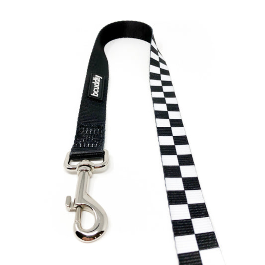 Dog Leash - Black Checker (6ft)