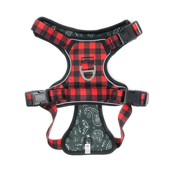 Large Dog Harness - Red Plaid