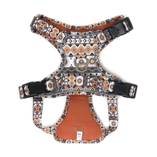 Large Dog Harness - Tan Aztec