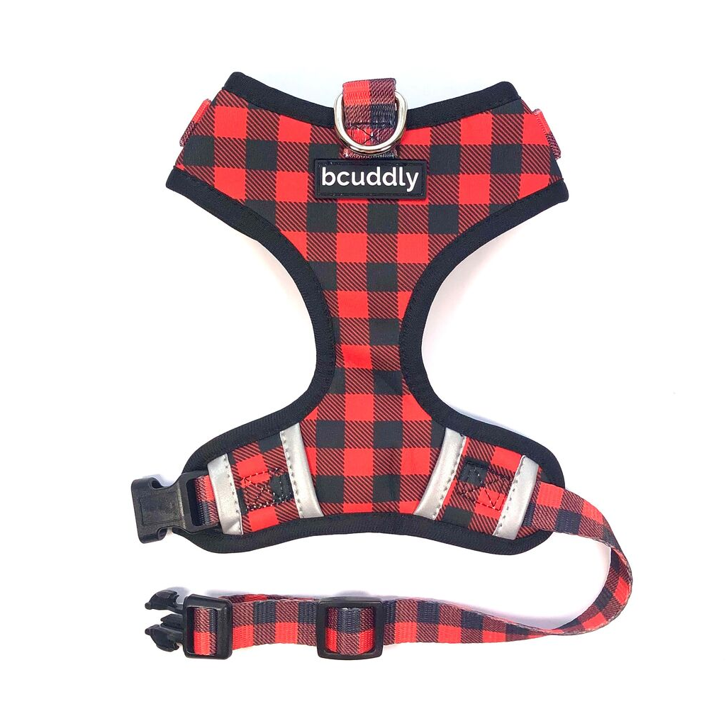 Control Dog Harness - Red Plaid Classic