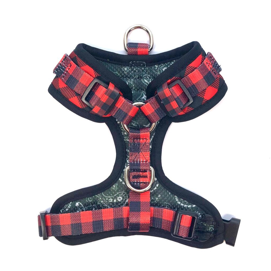 Control Dog Harness - Red Plaid Classic