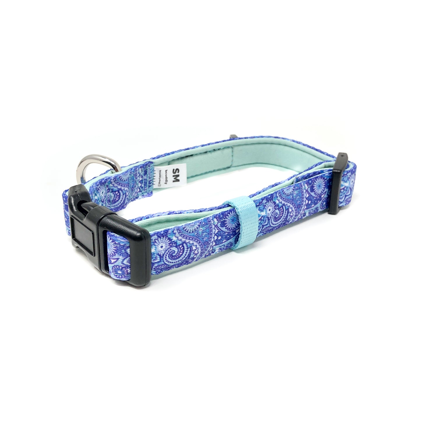 Dog Collar - Blue Paisley